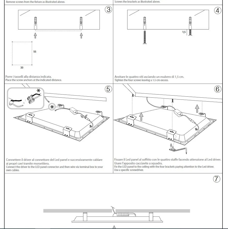 Panou LED PANEL 3000K CRI90 246390 IDL