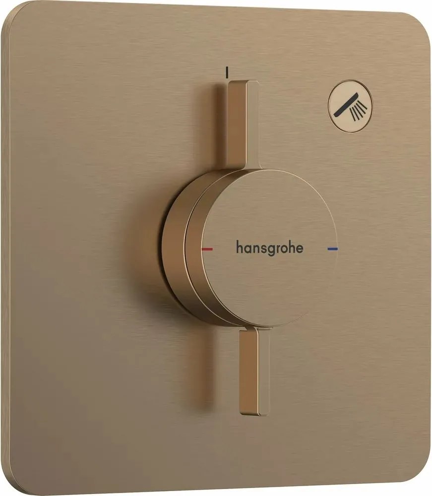 Baterie dus incastrata bronz periat Hansgrohe DuoTurn Q 1 functie