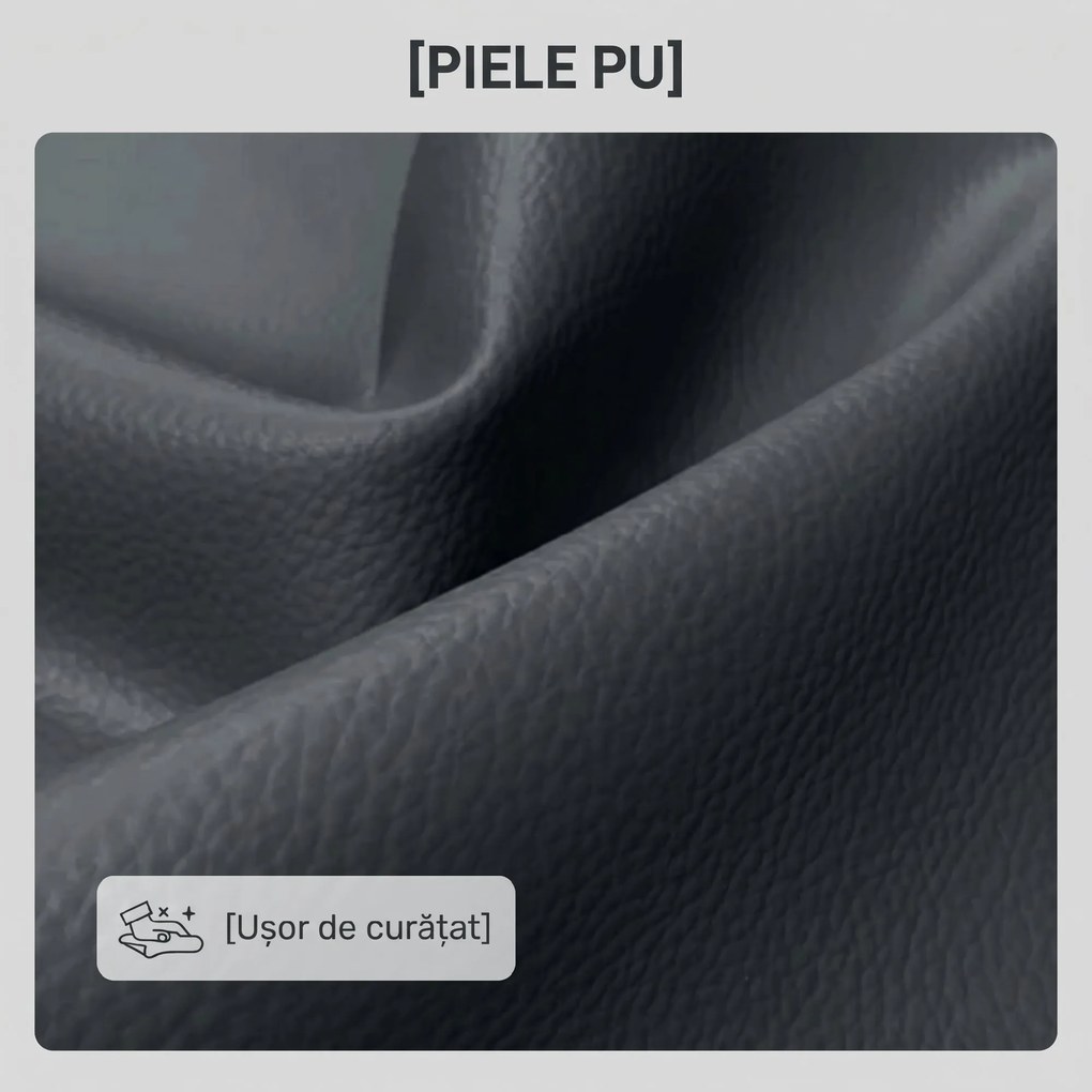 HOMCOM Divan cu Două Locuri Compact din Piele Sintetică, Divan Modern Capitonat cu Nasturi cu Îmbunătățire Spumoasă și Picioare din Lemn, Canapea Fără Brațe pentru Sufragerie și Birou, 115x73x83 cm, Negru | Aosom Romania