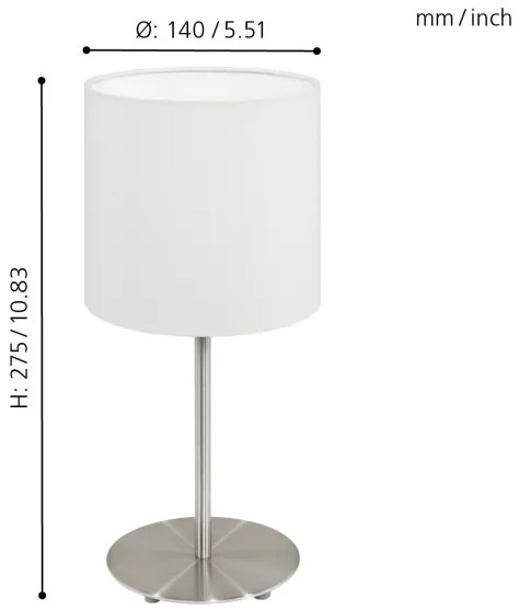 Eglo 95725- Lampa de masa PASTERI 1xE14/40W/230V