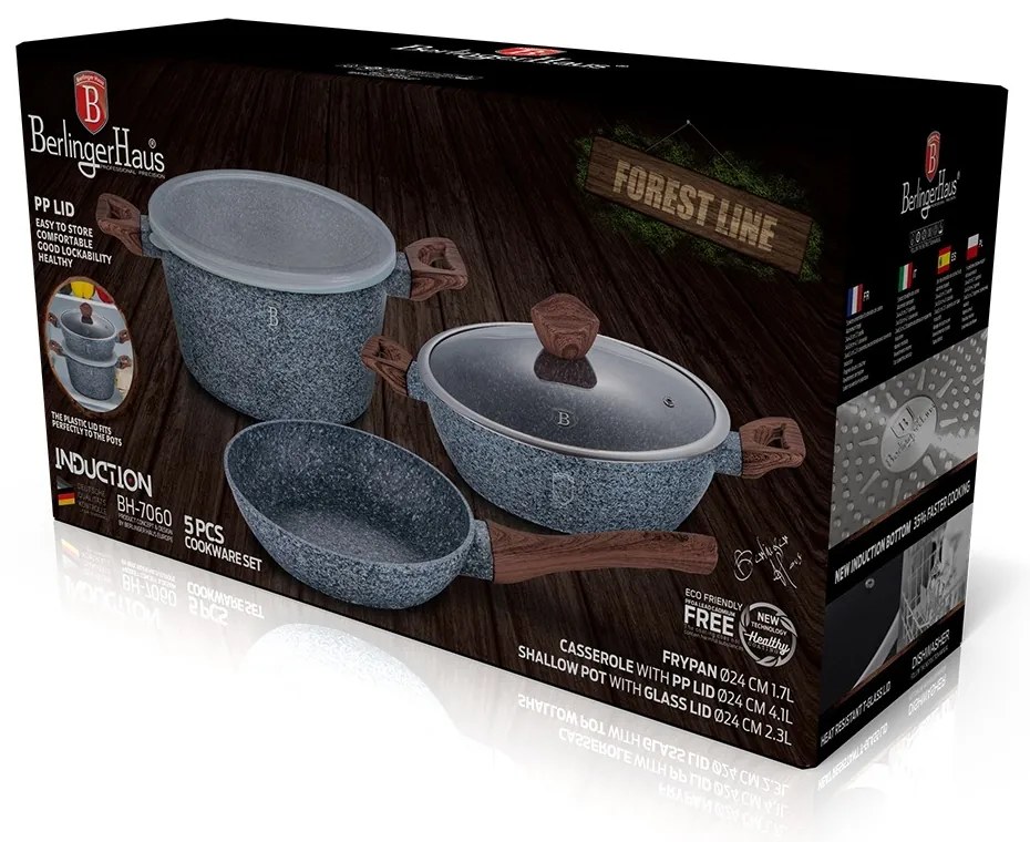 RESIGILAT - Set vase de gătit 5 piese Berlinger Haus BH 7060 Forest Line