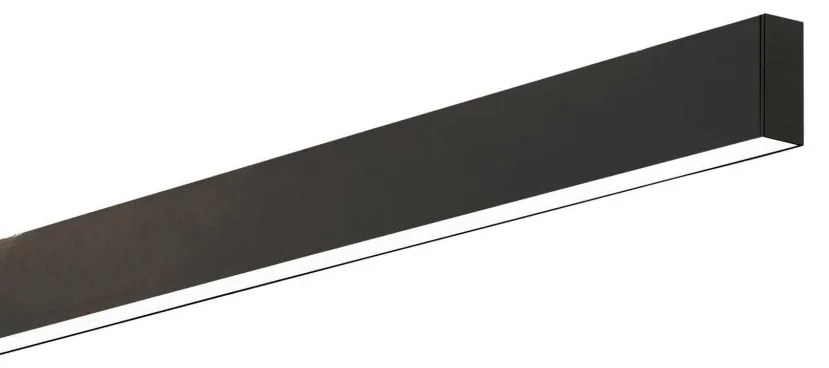 Lustra liniara cu lumina directa si indirecta STEEL WIDE Black 4000K