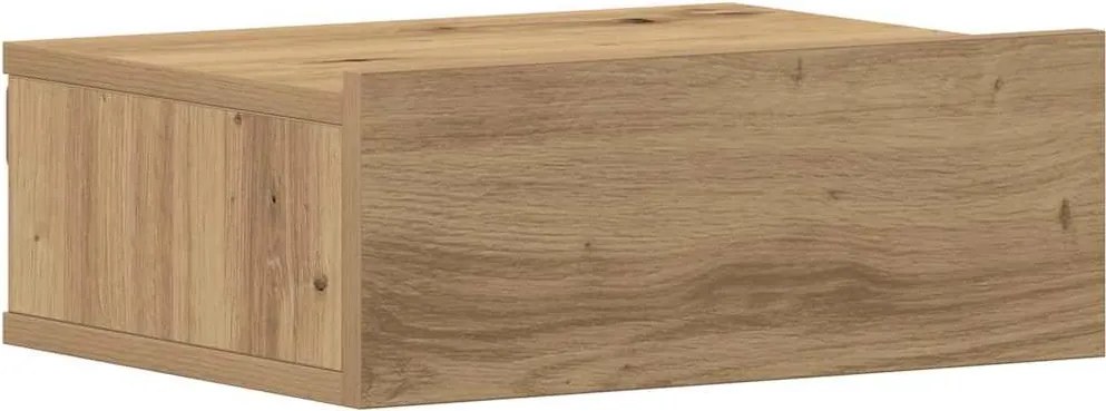 vidaXL Noptiera plutitoare Stejar Artisan 40x32x15 cm Lemn prelucrat