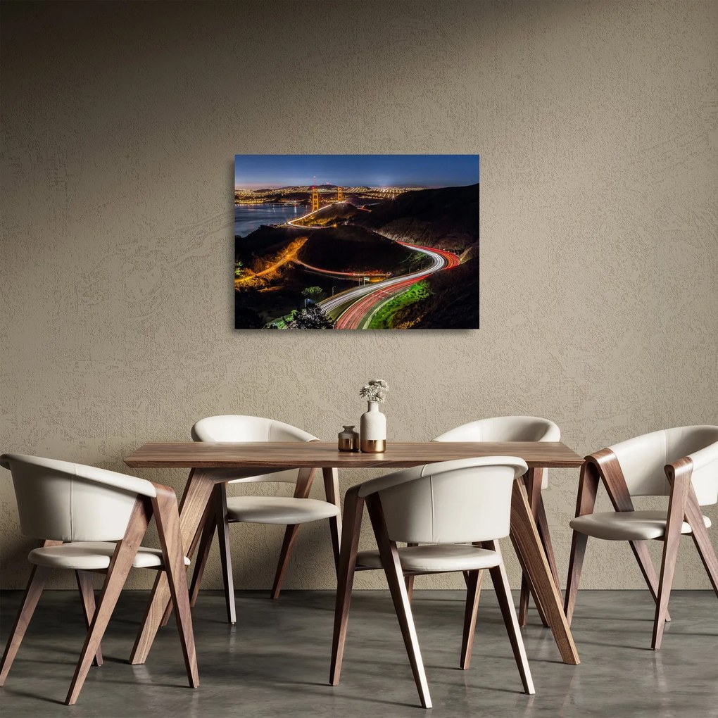 Tablou pe sticlă - Golden Gate Bridge (70x50 cm)