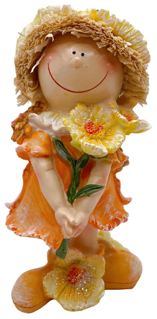 Figurina Fetita Anabelle 12cm, Portocaliu