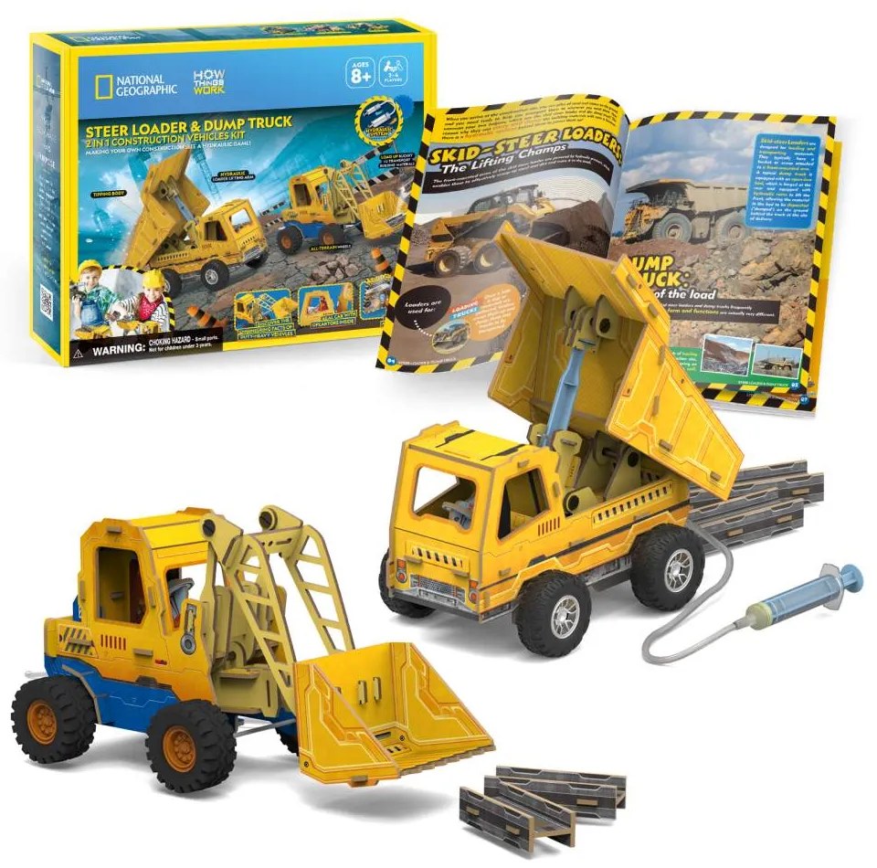 JOC EDUCATIV STEM PUZZLE 3D MINI INCARCATOR SI BASCULANTA - CUBIC FUN (CUDS1132h)