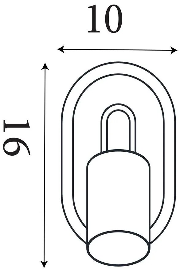 Aplica de perete cu spot metal negru San Diego