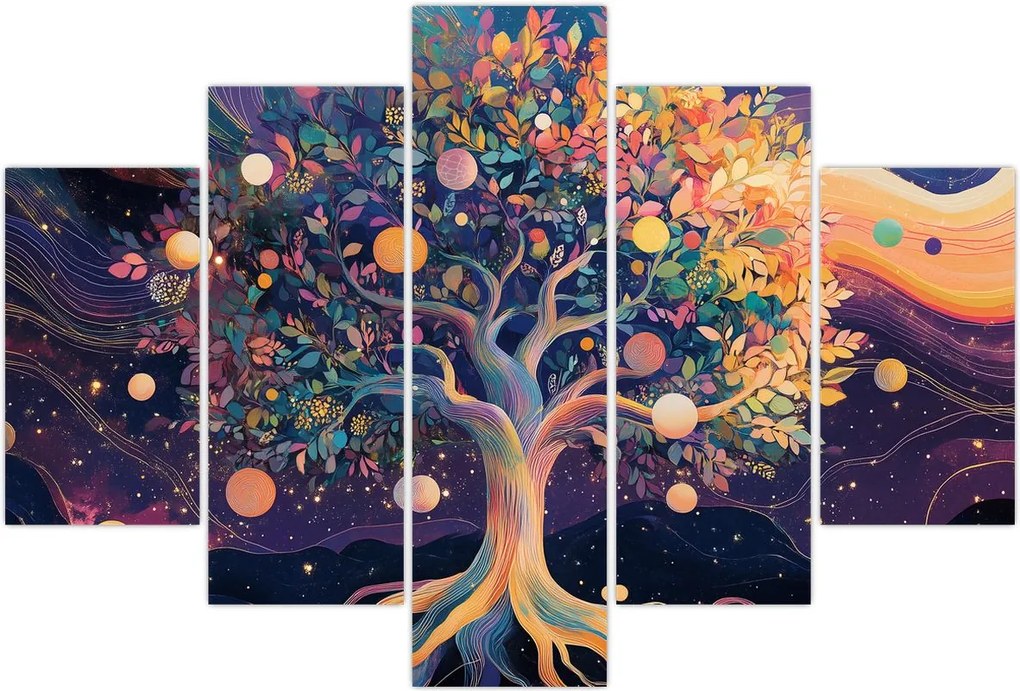 Tablou – Arbore violet plin de energie (150x105 cm)