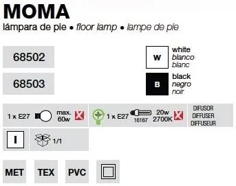 Lampadar, lampa de podea Moma 68502