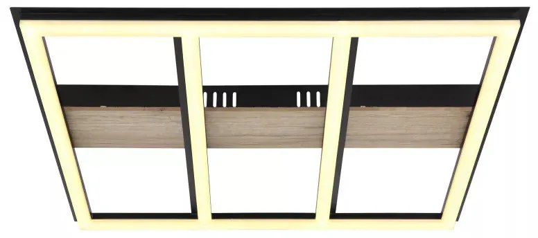 Plafoniera LED Froomy 67291-30, 30W, 2250lm, lumina calda, IP20, neagra+maro, Globo Lighting