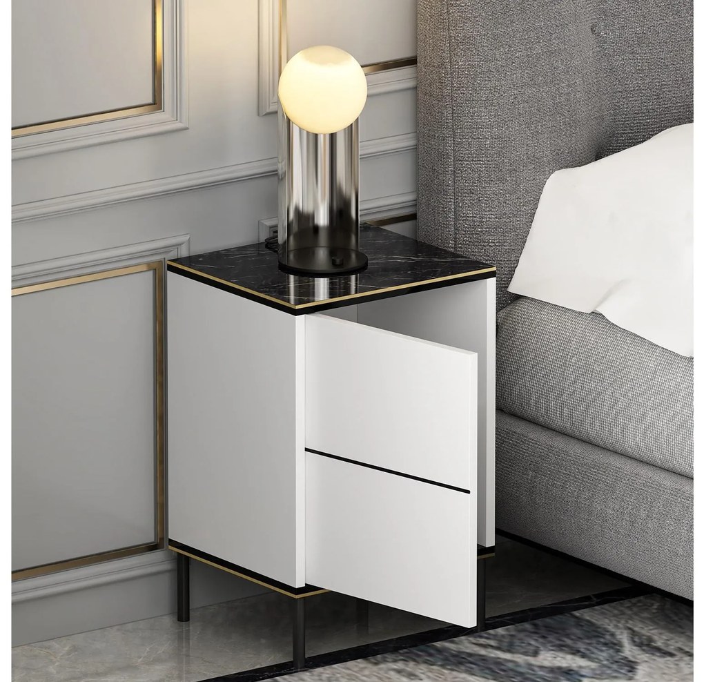Noptieră Iris (Alb + Negru + Auriu). Promo -16%. 1088929