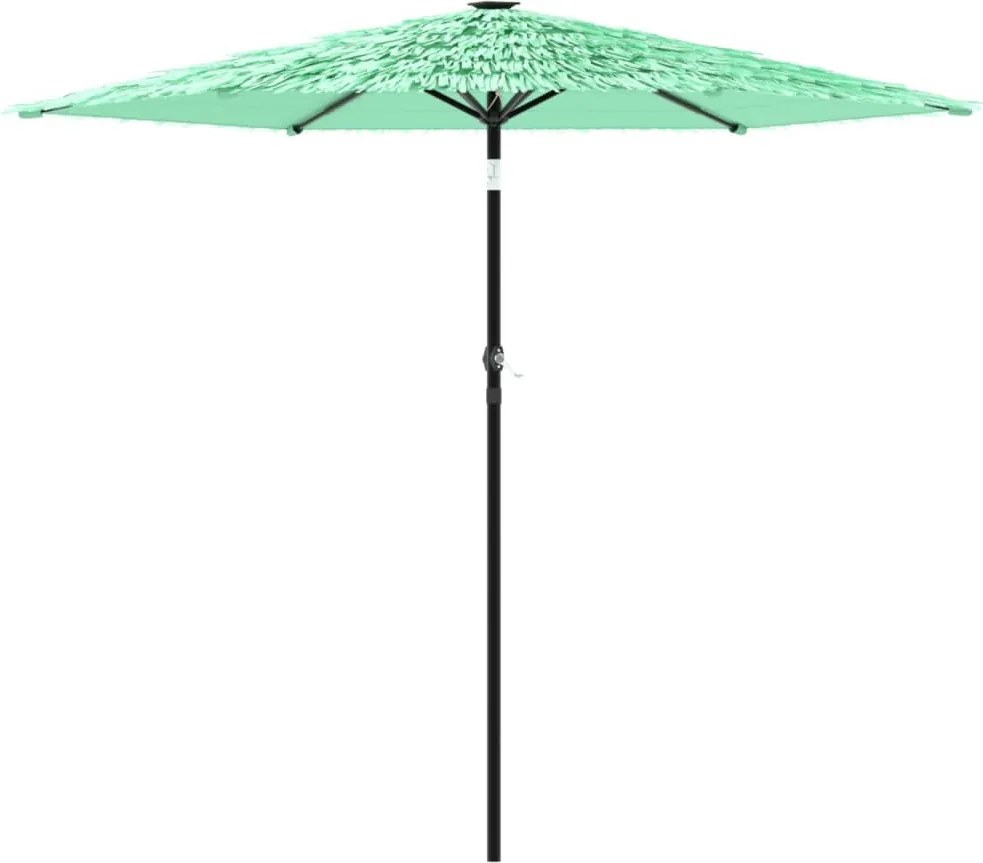vidaXL Umbrelă soare de grădină stâlp din lemn verde 223x223x213 cm