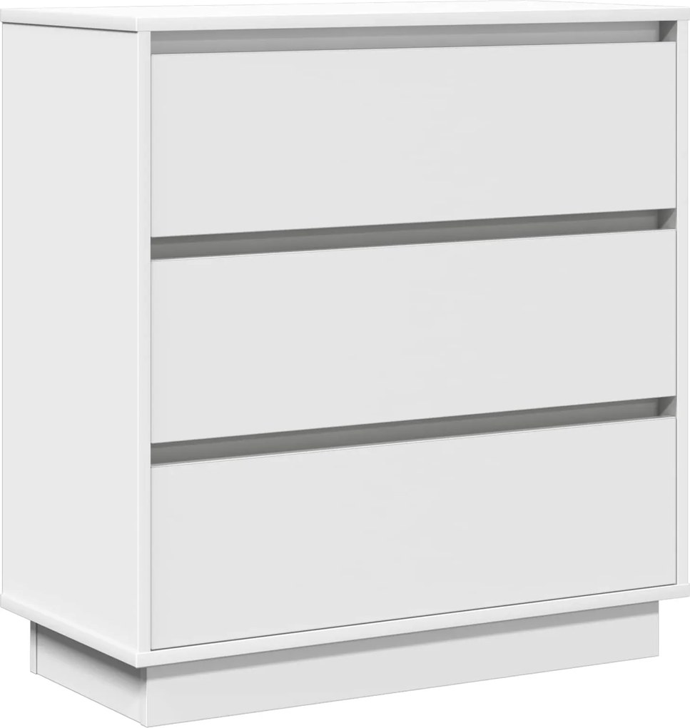 vidaXL Dulap de noapte cu sertar Alb 71 x 34,5 x 75 cm Lemn compozit