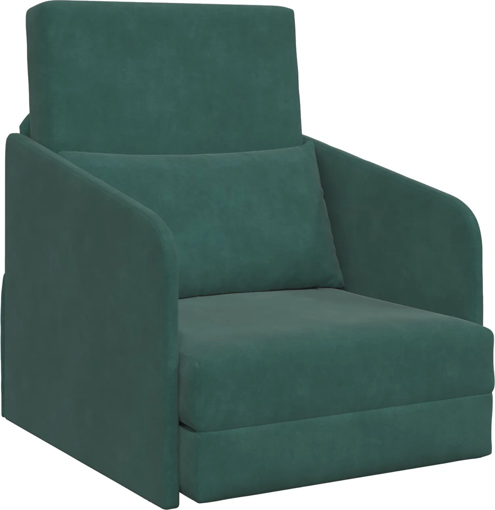 vidaXL Pat canapea Verde închis 65 x 80 x 83 cm Catifea