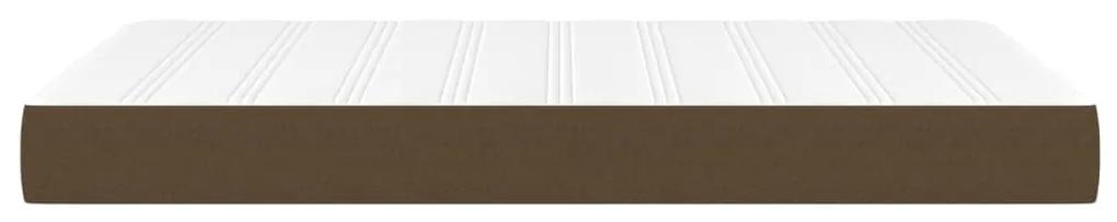 Saltea de pat cu arcuri, maro inchis, 120x200x20 cm, textil Maro inchis, 120 x 200 cm