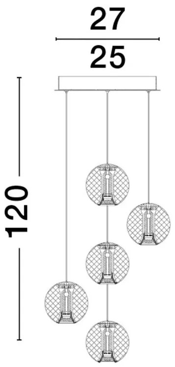 Lustra LED suspendata moderna design elegant BRILLANTE 5L