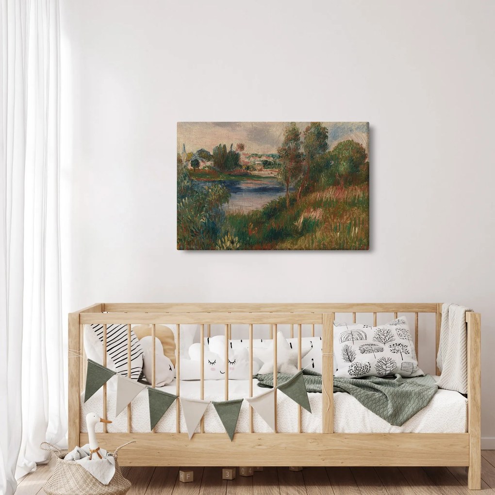 Tablou - Auguste Renoir, Landscape at Vetheuil, reproducere (90x60 cm)