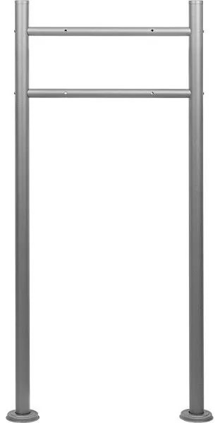 STILISTA Suport cutie poștală, 120 cm, argintiu