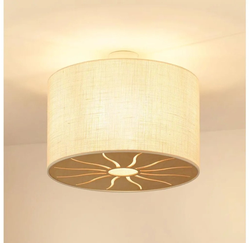 Brilagi - Lustr COUNTRY ROLLER 1xE27/15W/230V pr. 50 cm cremă