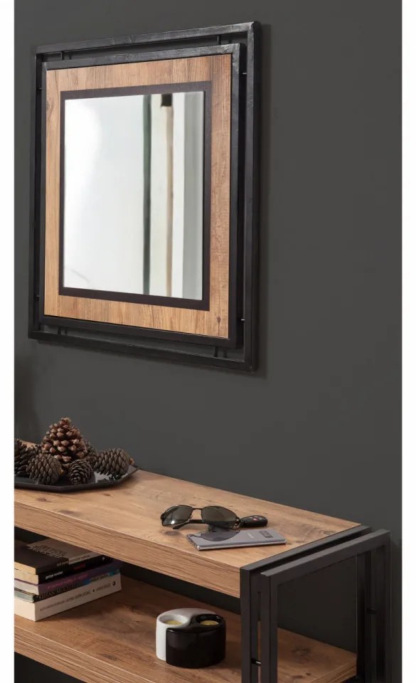 Masa Bufet Cosmo Dresuar, 140 x 35 x 80 cm, Atlantic Pine / Negru