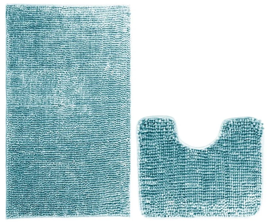 Set 2 covorașe de baie AmeliaHome Bati, albastru