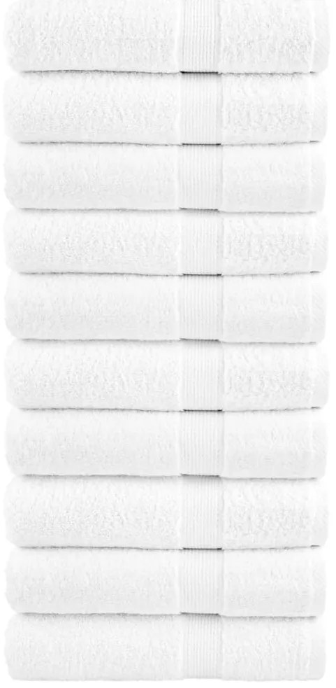 vidaXL Prosoape de duș premium SOLUND 10 buc alb 70x140cm 600 gsm