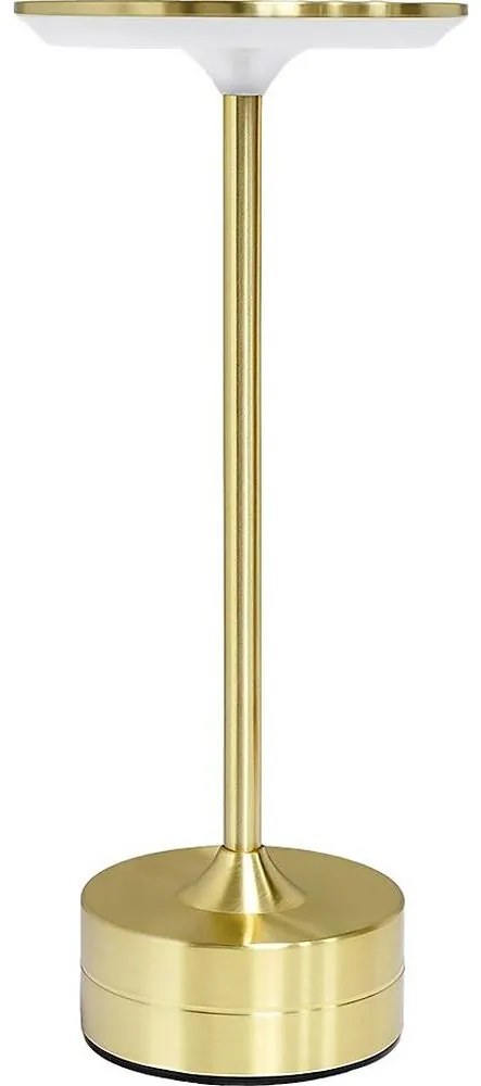 Lampă de birou LED tactilă reîncărcabilă TAVOLO, 2,5W/5V, 2400 mAh, 3000-6000K, aurie