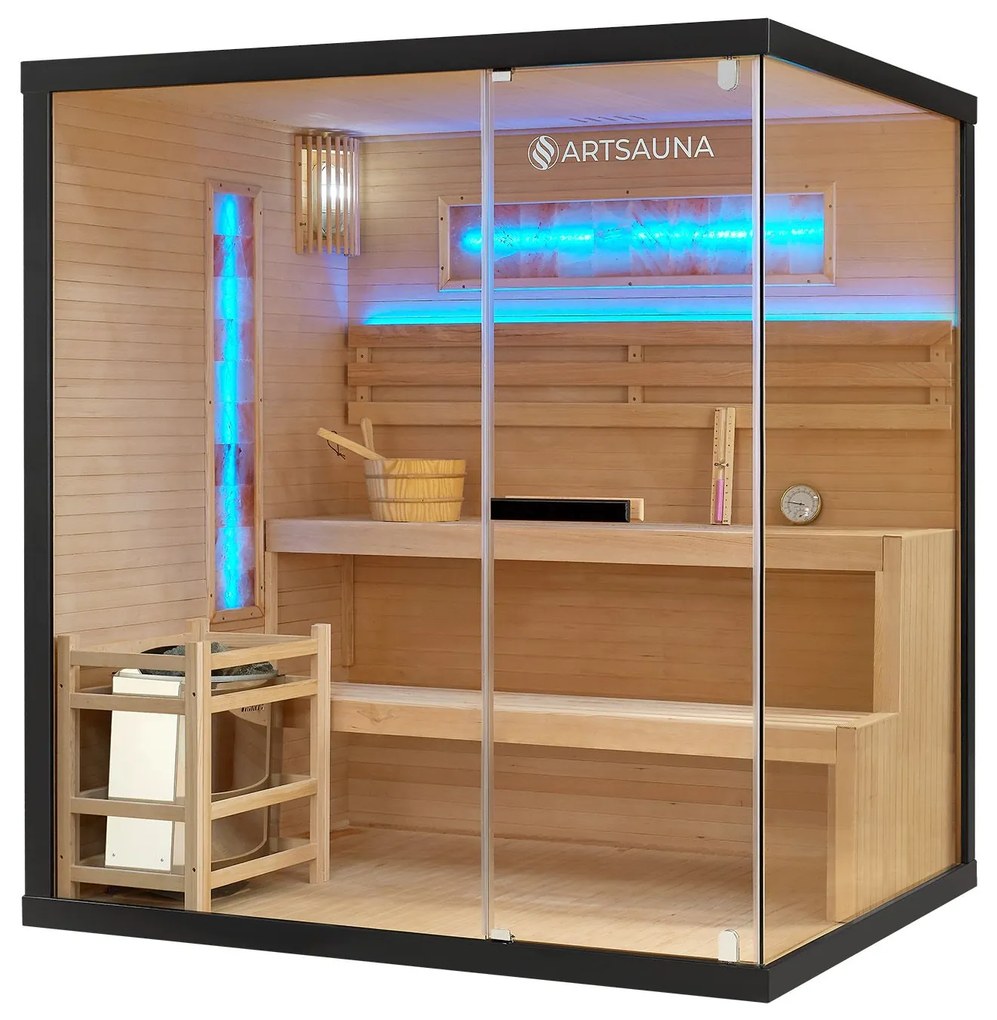 Vnútorná sauna Vantaa 175 so soľnými kameňmi