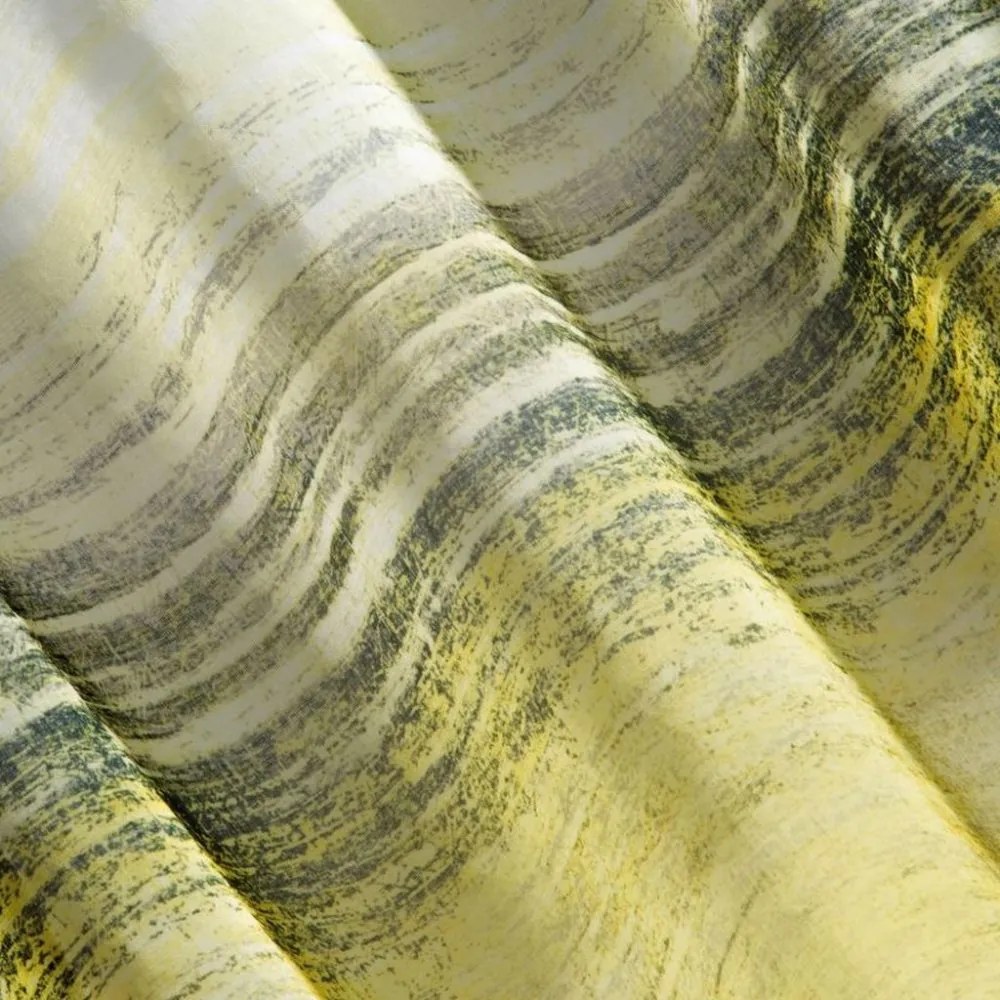 Perdea albă cu inele suspendate imbogatita cu un element colorat 140 x 250 cm