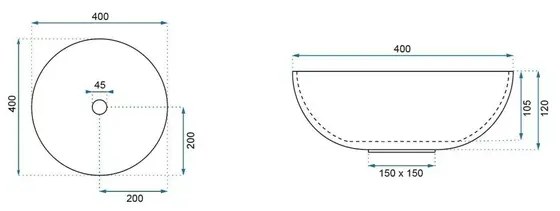 Lavoar pe blat Rea Arte cu motive florale 40 cm albastru auriu