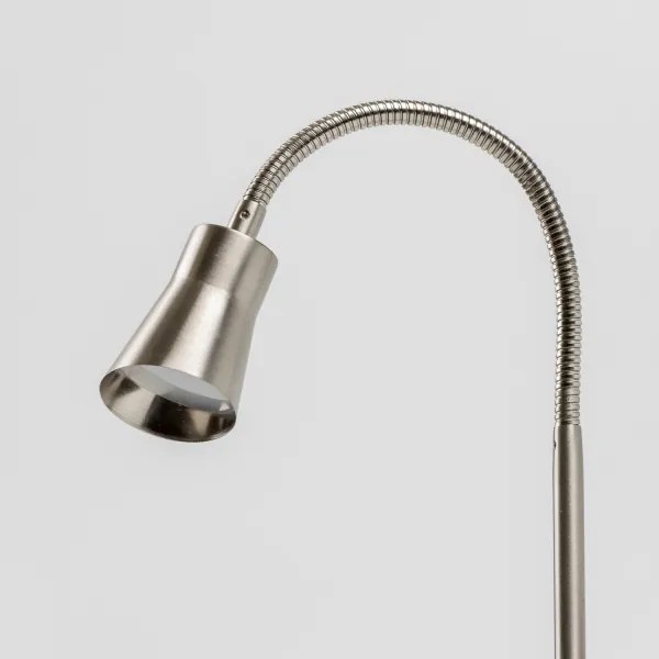 Lampă LED cu clemă, 3,2 W, 230 V, crom mat