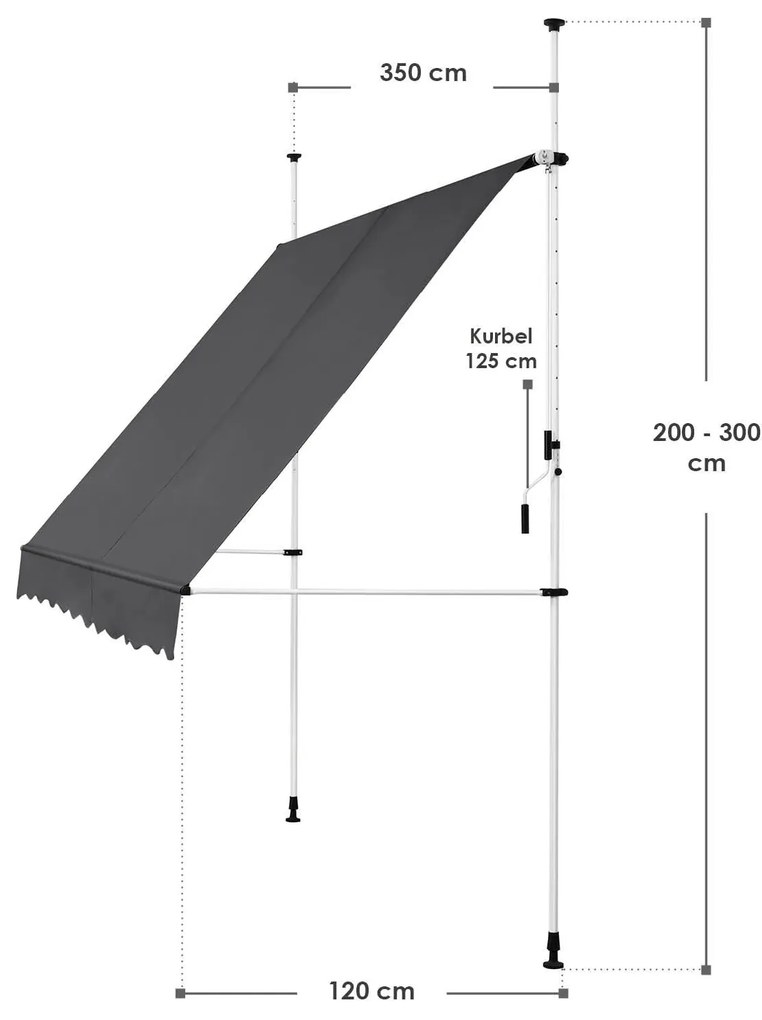 Copertinã "Kuweit" 350 x 120 gri