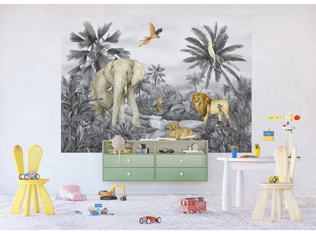 Fototapetă pentru copii Jungle 252 x 182 cm, 4părți