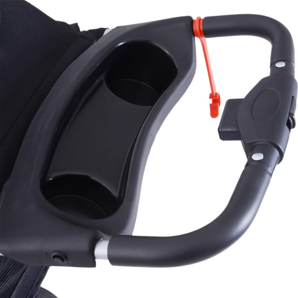 Carucior pentru Animale de Companie Pliabil, Fier, țesătură oxford, Negru, 77x47x101cm PawHut | Aosom Romania