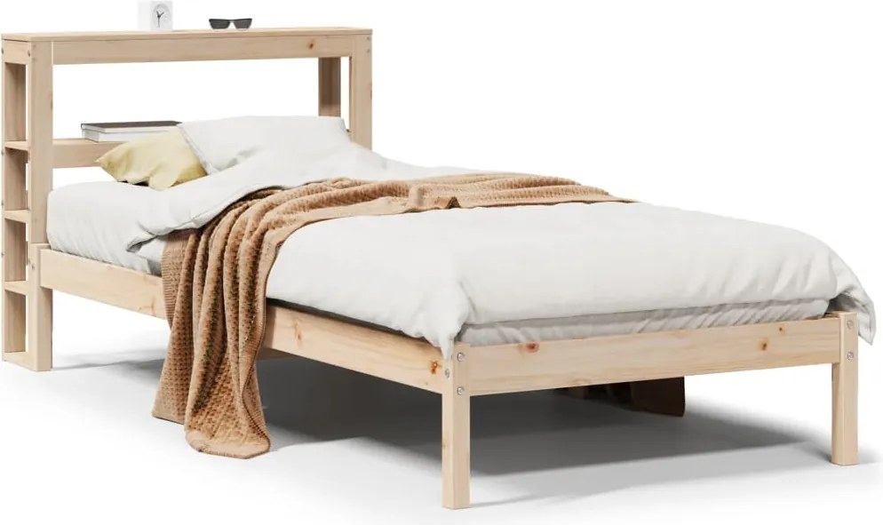 vidaXL Cadru de pat fără saltea, 75x190 cm, lemn masiv de pin