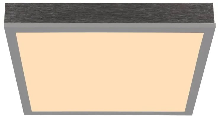 Plafoniera LED aluminiu argintiu, MDF gri DORO 30x30cm