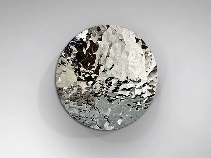 Decoratiune XXL de perete Basorelief design lux Polyedric D-100cm