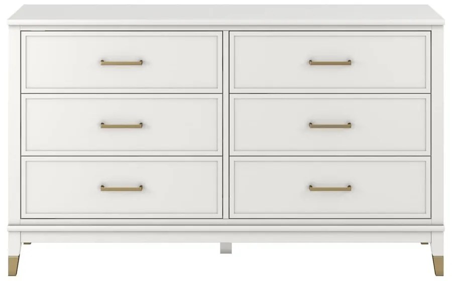 Comodă CosmoLiving by Cosmopolitan Westerleigh, 144 x 85 cm, alb