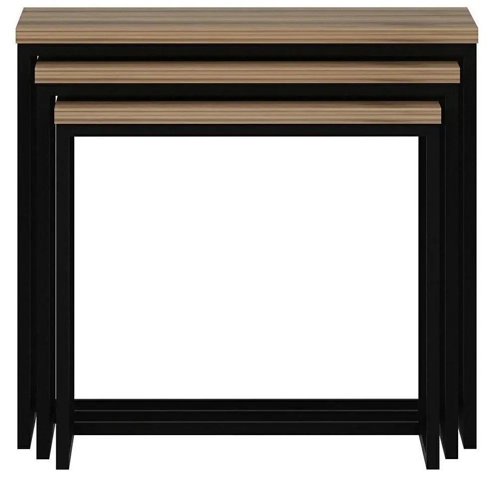 Set 3buc. măsuțe cafea Losuku 7 (Nuc) . 1094350