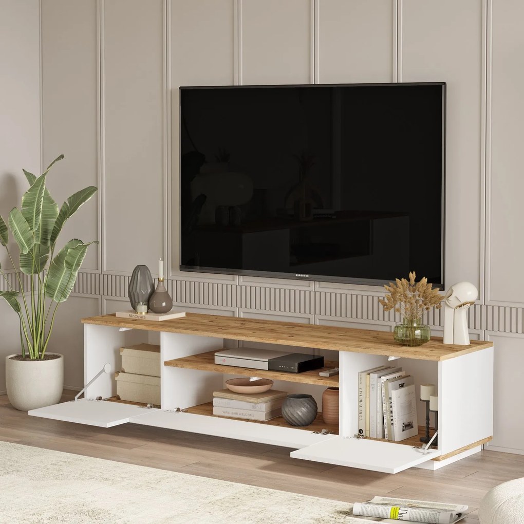 Mobilier living Freddie 19 (Pin atlantic + Alb). 1073056