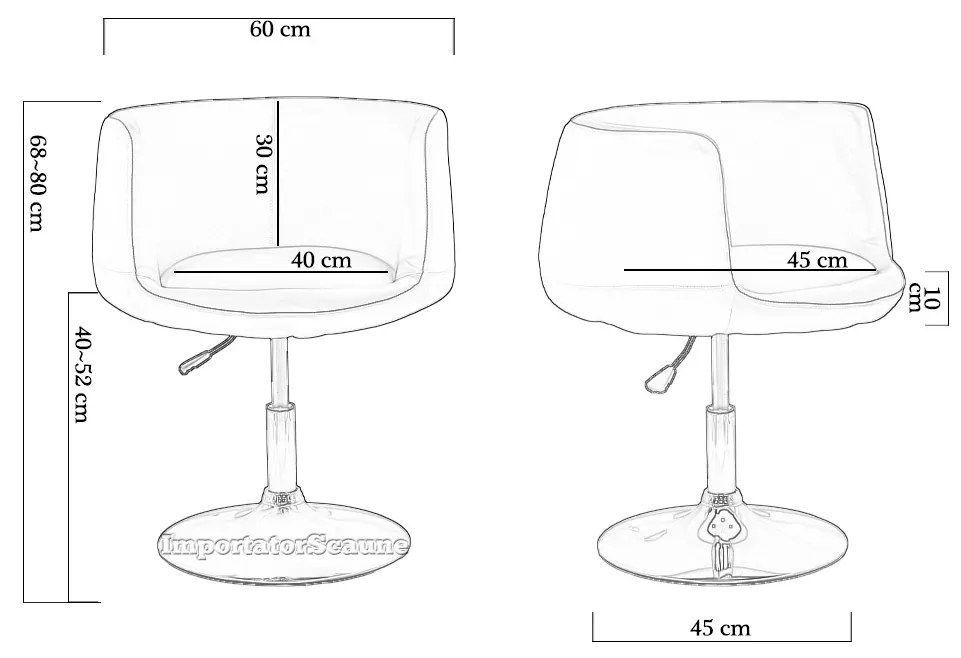 Scaun Bar Roșu ABS 113 - Modern, Stabil, Reglabil