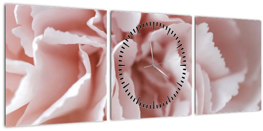 Tablou - Detaliu flori (cu ceas) (90x30 cm)