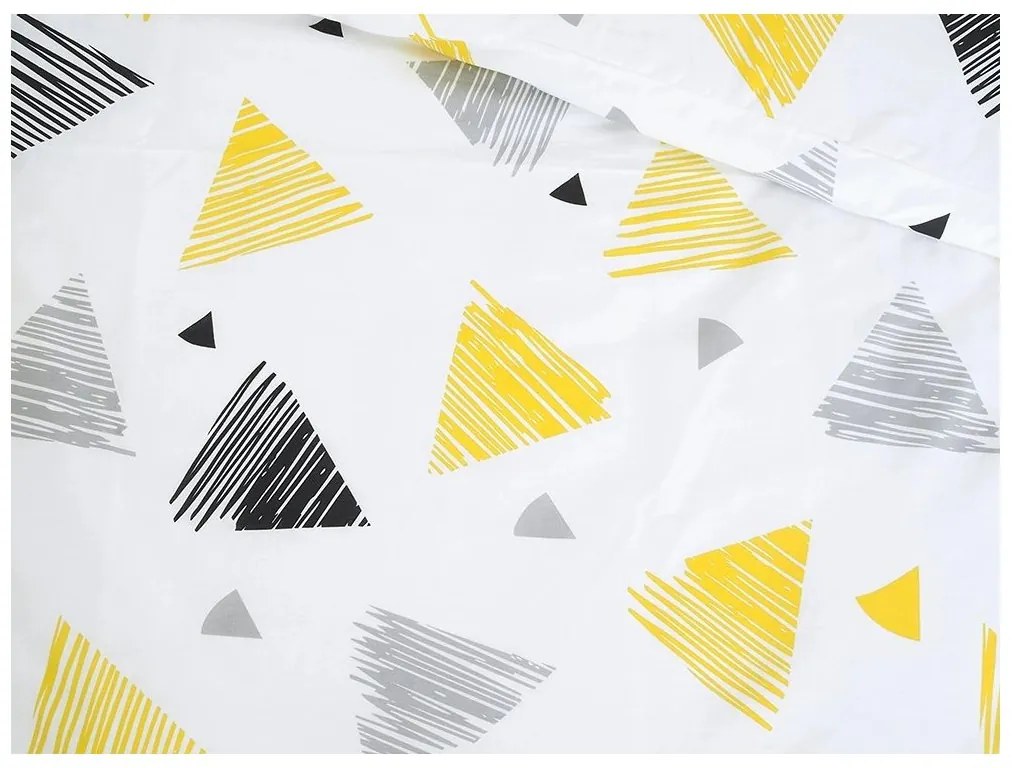 Lenjerie de pat creponata TRIANGLE alba Dimensiune lenjerie de pat: 70 x 90 cm | 140 x 200 cm