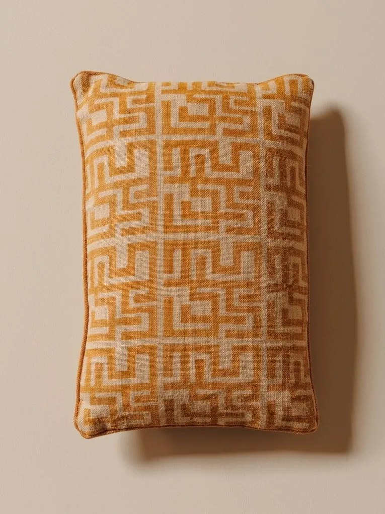 Perna decorativa, din iuta naturala, Labyrinth 40x60cm