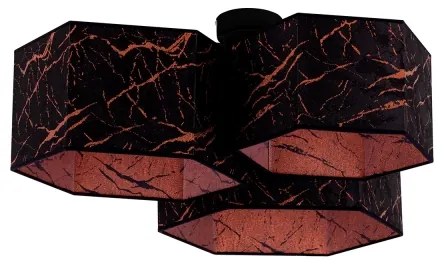 Lustră aplicată Duolla ROLLER TRIO HEX 3xE27/15W/230V negru/cupru