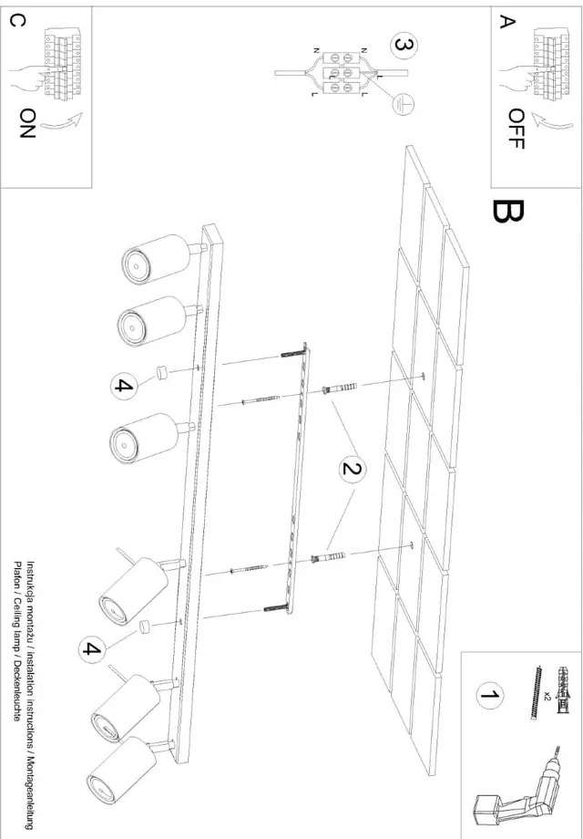Spot cărămiziu 6x117 cm Etna – Sollux