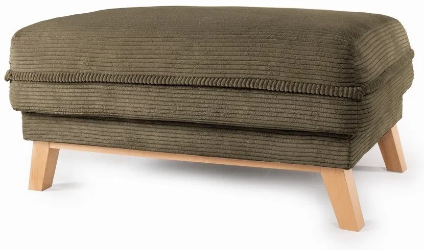 Taburet verde cu tapițerie din catifea reiată Tori – Bonami Selection