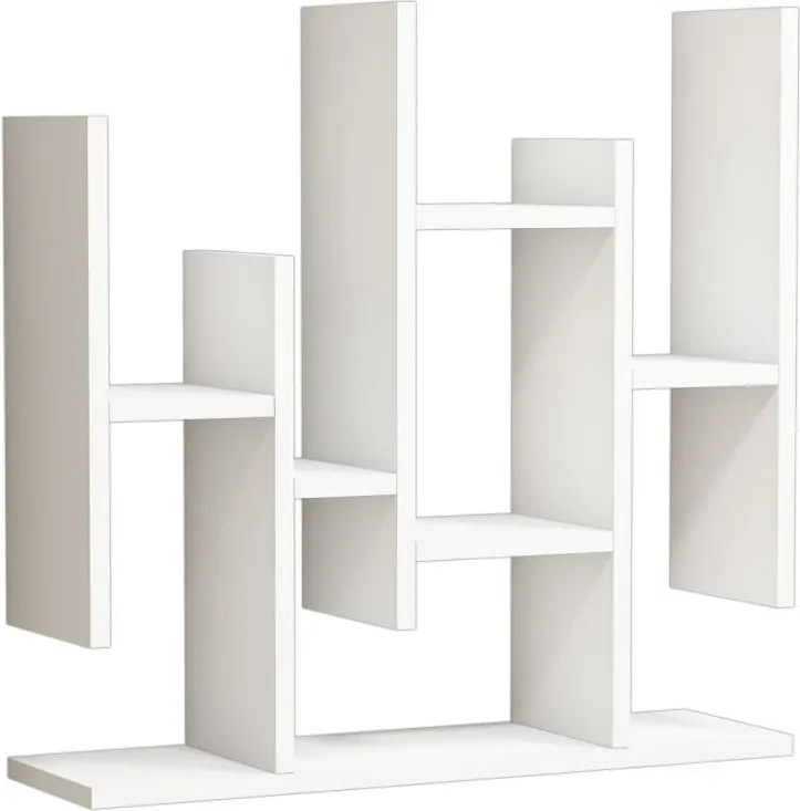 Raft de perete Flower, alb