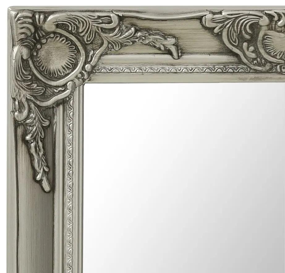 Oglinda de perete in stil baroc, argintiu, 60 x 80 cm 1, Argintiu, 60 x 80 cm