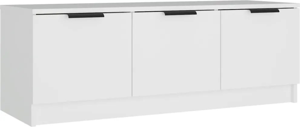 vidaXL Comodă TV, alb, 102x35x36,5 cm, lemn prelucrat